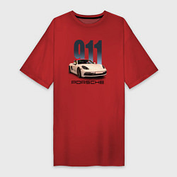 Женская футболка-платье Немецкий спортивный автомобиль Порше 911