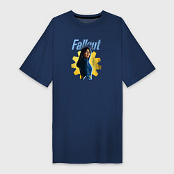 Футболка женская-платье Lucy - Fallout, цвет: тёмно-синий