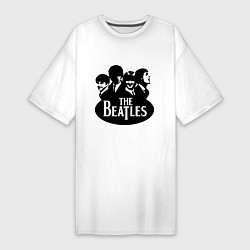 Футболка женская-платье The Beatles Band, цвет: белый