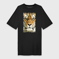 Женская футболка-платье Tiger Face: retro style