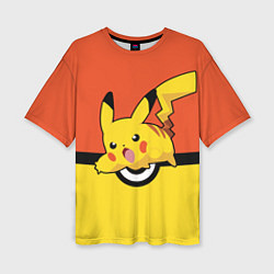 Женская футболка оверсайз Pikachu