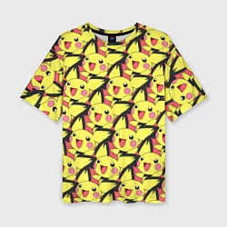 Женская футболка оверсайз Pikachu