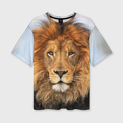 Женская футболка оверсайз Красавец лев
