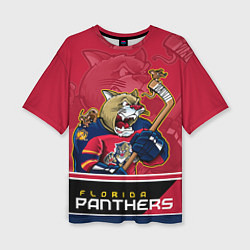 Женская футболка оверсайз Florida Panthers