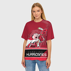 Футболка оверсайз женская Carolina Hurricanes, цвет: 3D-принт — фото 2