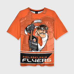 Футболка оверсайз женская Philadelphia Flyers, цвет: 3D-принт