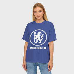 Футболка оверсайз женская Chelsea FC, цвет: 3D-принт — фото 2
