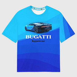 Женская футболка оверсайз Bugatti hypercar