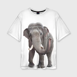 Женская футболка оверсайз Большой слон