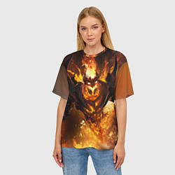 Футболка оверсайз женская Nevermore Hell, цвет: 3D-принт — фото 2