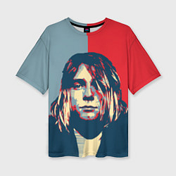 Женская футболка оверсайз Kurt Cobain