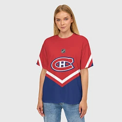 Футболка оверсайз женская NHL: Montreal Canadiens, цвет: 3D-принт — фото 2