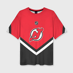 Женская футболка оверсайз NHL: New Jersey Devils