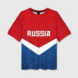 Футболка оверсайз женская Russia Team, цвет: 3D-принт