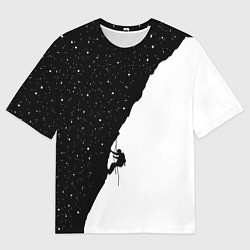 Женская футболка оверсайз Ночной скалолаз