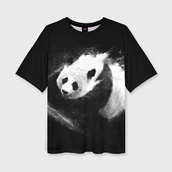 Женская футболка оверсайз Молочная панда