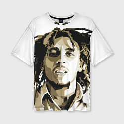 Женская футболка оверсайз Bob Marley: Mono