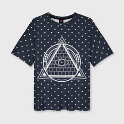 Женская футболка оверсайз Illuminati