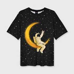 Женская футболка оверсайз Лунный наездник