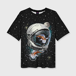 Женская футболка оверсайз Подводный космос