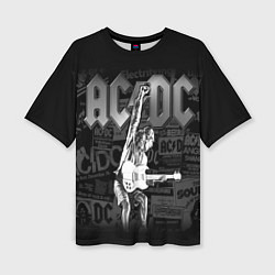 Футболка оверсайз женская AC/DC: Rock You, цвет: 3D-принт