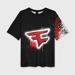 Женская футболка оверсайз FaZe Clan: Black collection