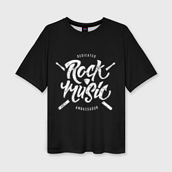 Женская футболка оверсайз Rock Music