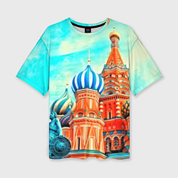 Футболка оверсайз женская Blue Kremlin, цвет: 3D-принт
