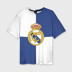Футболка оверсайз женская Real Madrid: Blue style, цвет: 3D-принт