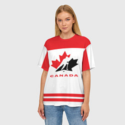 Футболка оверсайз женская Canada Team, цвет: 3D-принт — фото 2