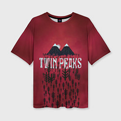 Футболка оверсайз женская Twin Peaks Wood, цвет: 3D-принт