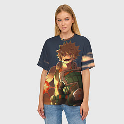 Футболка оверсайз женская Моя геройская академия, цвет: 3D-принт — фото 2