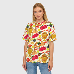 Футболка оверсайз женская Народная кухня, цвет: 3D-принт — фото 2
