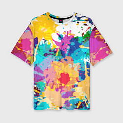 Футболка оверсайз женская Пятна краски, цвет: 3D-принт