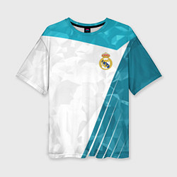 Футболка оверсайз женская FC Real Madrid: Abstract, цвет: 3D-принт