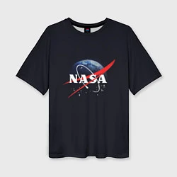 Женская футболка оверсайз NASA: Black Space