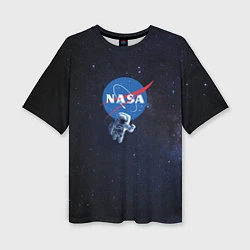 Женская футболка оверсайз NASA: Hello World