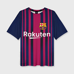 Футболка оверсайз женская FC Barcelona: Rakuten, цвет: 3D-принт