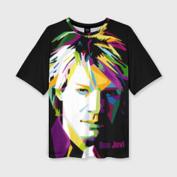 Футболка оверсайз женская Jon Bon Jovi Art, цвет: 3D-принт