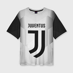Футболка оверсайз женская FC Juventus: Silver Original, цвет: 3D-принт