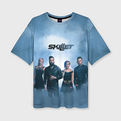 Женская футболка оверсайз Skillet: Smoke