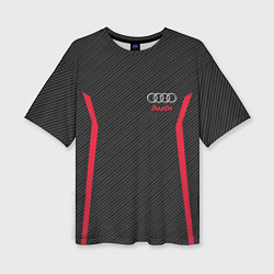 Женская футболка оверсайз Audi: Black Carbon