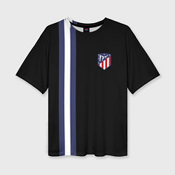 Женская футболка оверсайз FC Atletico Madrid: Blue Line
