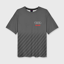Женская футболка оверсайз Audi: Grey Sport Line