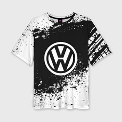 Женская футболка оверсайз Volkswagen: Black Spray