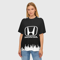 Футболка оверсайз женская Honda: Black Side, цвет: 3D-принт — фото 2