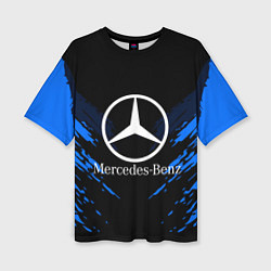 Женская футболка оверсайз Mercedes-Benz: Blue Anger