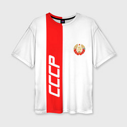 Женская футболка оверсайз СССР: White Collection