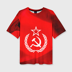 Женская футболка оверсайз Патриот СССР