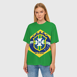 Футболка оверсайз женская CBF Brazil, цвет: 3D-принт — фото 2